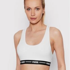 Puma Γυναίκες Αθλητικά Σουτιέν Σουτιέν τοπ Racer Back 907862 Λευκό Λευκό