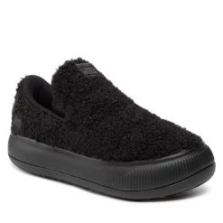 Puma Γυναίκες Αθλητικά Suede Mayu Slip-On Teddy 384887 01 Μαύρο Μαύρο