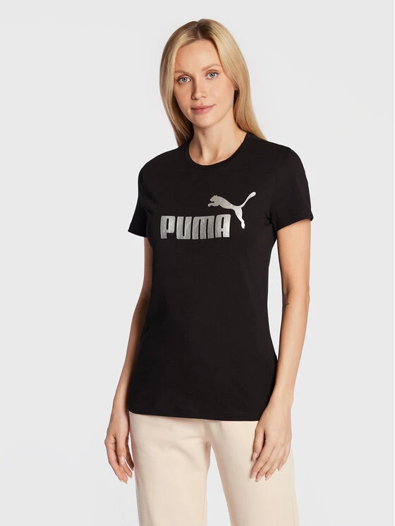 Puma Γυναίκες T-shirts T-Shirt Essentials+ Metallic Logo 848303 Μαύρο Regular Fit Μαύρο 3 Puma Γυναίκες T-shirts T-Shirt Essentials+ Metallic Logo 848303 Μαύρο Regular Fit Μαύρο