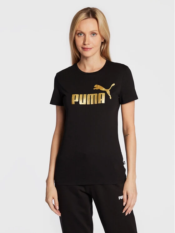 Puma Γυναίκες T-shirts T-Shirt Essentials+ Metallic Logo 848303 Μαύρο Regular Fit Μαύρο 3 Puma Γυναίκες T-shirts T-Shirt Essentials+ Metallic Logo 848303 Μαύρο Regular Fit Μαύρο