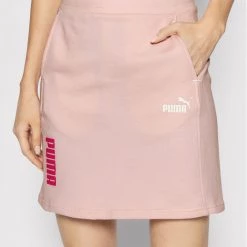 Puma Γυναίκες Mini Φούστα από ύφασμα φούτερ Power 847126 Ροζ Regular Fit Ροζ