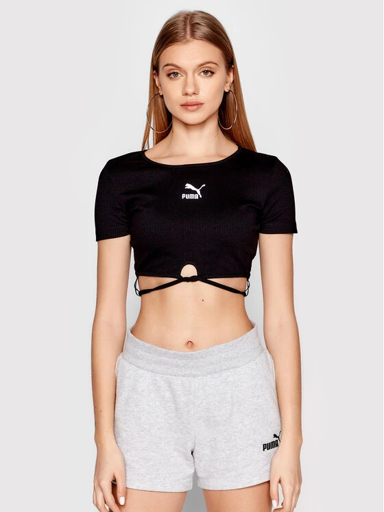 Puma Γυναίκες Μπλουζάκια Μπλουζάκι Classics Ribbed 533450 Μαύρο Slim Fit Μαύρο 3 Puma Γυναίκες Μπλουζάκια Μπλουζάκι Classics Ribbed 533450 Μαύρο Slim Fit Μαύρο