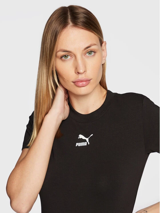 Puma Γυναίκες T-shirts T-Shirt Classic 535610 Μαύρο Slim Fit Μαύρο 7 Puma Γυναίκες T-shirts T-Shirt Classic 535610 Μαύρο Slim Fit Μαύρο - Image 5