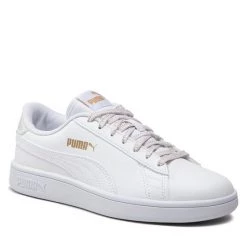 Puma Γυναίκες Κοντά Αθλητικά Αθλητικά Smash V2 Metallics Jr 386197 01 Λευκό Λευκό