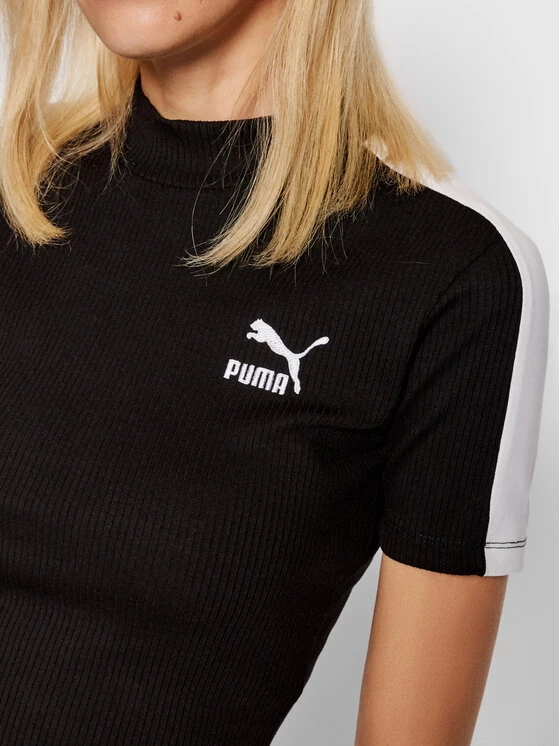 Puma Γυναίκες Μπλουζάκια Μπλουζάκι Classics Mock Neck 530229 Μαύρο Slim Fit Μαύρο 6 Puma Γυναίκες Μπλουζάκια Μπλουζάκι Classics Mock Neck 530229 Μαύρο Slim Fit Μαύρο - Image 4