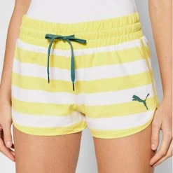 Puma Γυναίκες Αθλητικά Σορτς Αθλητικό σορτς Summer Stripes 845823 Κίτρινο Regular Fit Κίτρινο