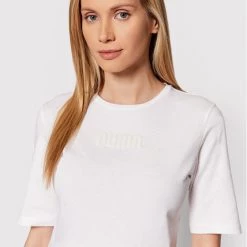 Puma Γυναίκες T-shirts T-Shirt Modern Basics 583634 Λευκό Regular Fit Λευκό -Puma Εκπτώσεις unnamed file 433