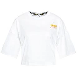 Puma Γυναίκες T-shirts T-Shirt PEANUTS W Tee 531158 Λευκό Loose Fit Λευκό -Puma Εκπτώσεις unnamed file 439