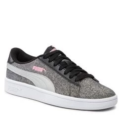 Puma Γυναίκες Αθλητικά Smash V2 Glitz Glam Jr 367377 Ασημί Ασημί