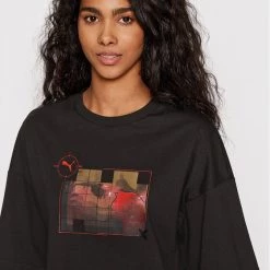 Puma Γυναίκες T-shirts T-Shirt BATMAN W Graphic 534730 Μαύρο Relaxed Fit Μαύρο -Puma Εκπτώσεις unnamed file 4471