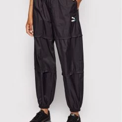 Puma Γυναίκες Παντελόνια Φόρμας Παντελόνι φόρμας Crystal Galaxy 533597 Μαύρο Relaxed Fit Μαύρο