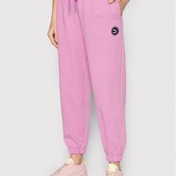 Puma Γυναίκες Παντελόνια Φόρμας Παντελόνι φόρμας SWxP 533567 Ροζ Relaxed Fit Ροζ