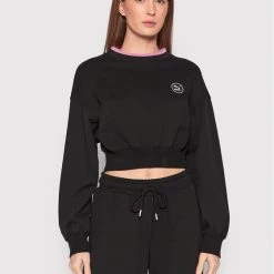 Puma Γυναίκες Μπλούζες Μπλούζα SWXp Crew 533562 Μαύρο Relaxed Fit Μαύρο