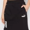 Puma Γυναίκες Mini Φούστα από ύφασμα φούτερ Power 847126 Μαύρο Regular Fit Μαύρο