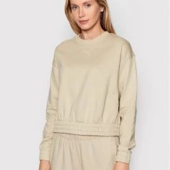 Puma Γυναίκες Μπλούζες Μπλούζα Her Crew 847094 Μπεζ Relaxed Fit Μπεζ