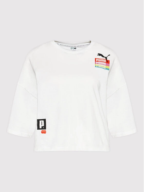 Puma Γυναίκες T-shirts T-Shirt Brand Love 534350 Λευκό Oversize Λευκό 7 Puma Γυναίκες T-shirts T-Shirt Brand Love 534350 Λευκό Oversize Λευκό - Image 5