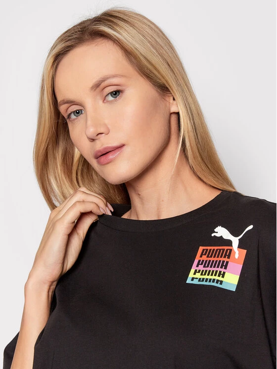 Puma Γυναίκες T-shirts T-Shirt Brand Love 534350 Μαύρο Oversize Μαύρο 6 Puma Γυναίκες T-shirts T-Shirt Brand Love 534350 Μαύρο Oversize Μαύρο - Image 4