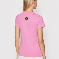 Puma Γυναίκες T-shirts T-Shirt SMILEY WORLD Graphic 533559 Ροζ Regular Fit Ροζ -Puma Εκπτώσεις unnamed file 536