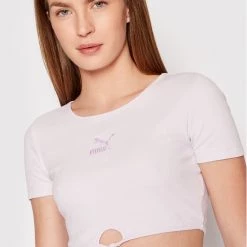 Puma Γυναίκες Μπλουζάκια Μπλουζάκι Classics Ribbed 533450 Μωβ Slim Fit Μωβ -Puma Εκπτώσεις unnamed file 547