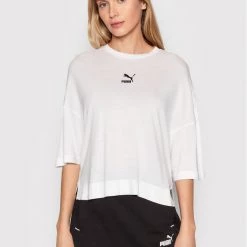 Puma Γυναίκες Μπλουζάκια Μπλουζάκι Classics Splitside 533509 Λευκό Oversize Λευκό