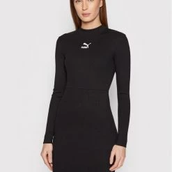 Puma Γυναίκες Φορέματα Φόρεμα καθημερινό Classics 534304 Μαύρο Slim Fit Μαύρο