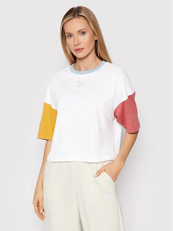 Puma Γυναίκες T-shirts T-Shirt Clsx 531696 Λευκό Boyfriend Fit Λευκό 3 Puma Γυναίκες T-shirts T-Shirt Clsx 531696 Λευκό Boyfriend Fit Λευκό