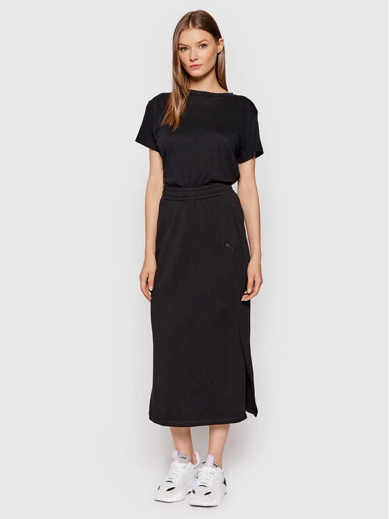 Puma Γυναίκες Φούστα Midi Her 589524 Μαύρο Regular Fit Μαύρο 4 Puma Γυναίκες Φούστα Midi Her 589524 Μαύρο Regular Fit Μαύρο - Image 2