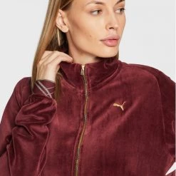 Puma Γυναίκες Μπλούζες Μπλούζα Deco Glam Velour 522254 Μπορντό Relaxed Fit Μπορντό -Puma Εκπτώσεις unnamed file 94